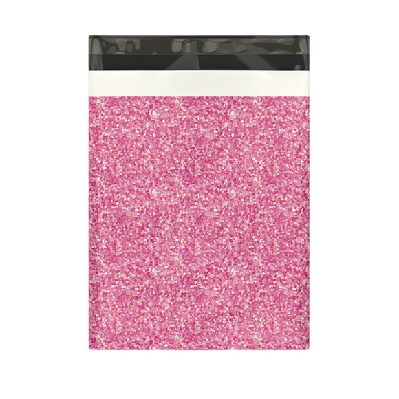 25 10X13 Poly Mailers, Pink Glitter, Shipping Envelopes, PRICE IS FIRM - Picture 6 of 6